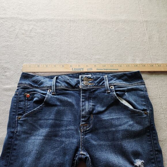 Hudson Jeans Women 28 Blue Denim Collin Flap Skinny Stretch Actual 28x31 - Picture 7 of 16